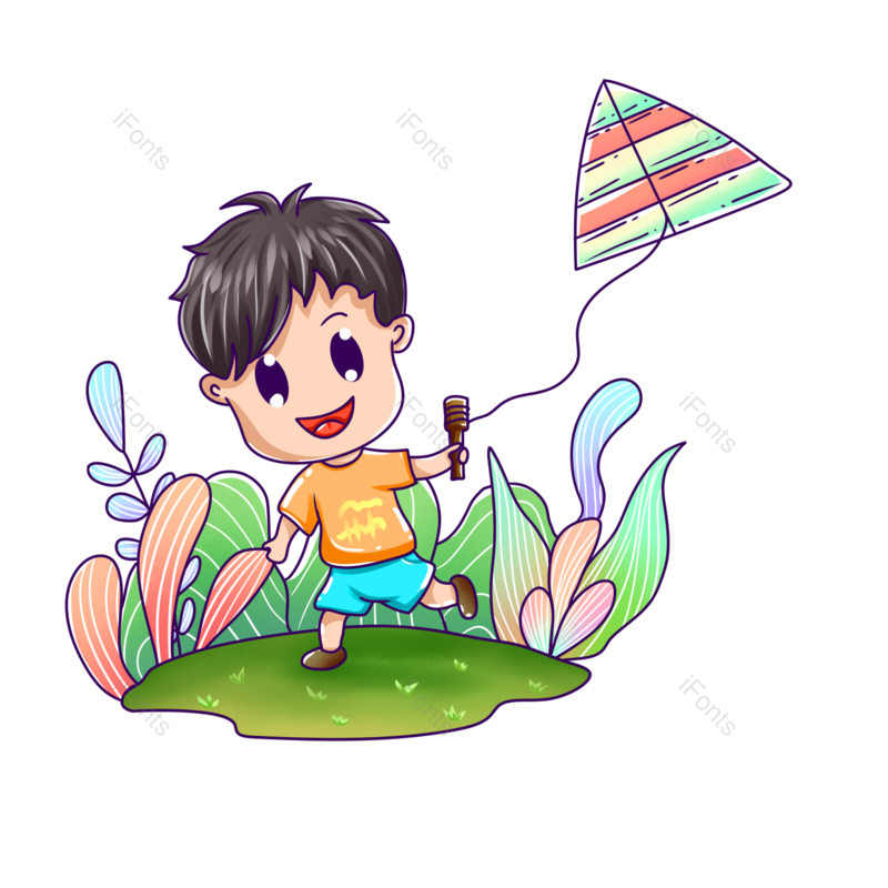 元素图片,素材元素,春游PNG,风筝免抠素材